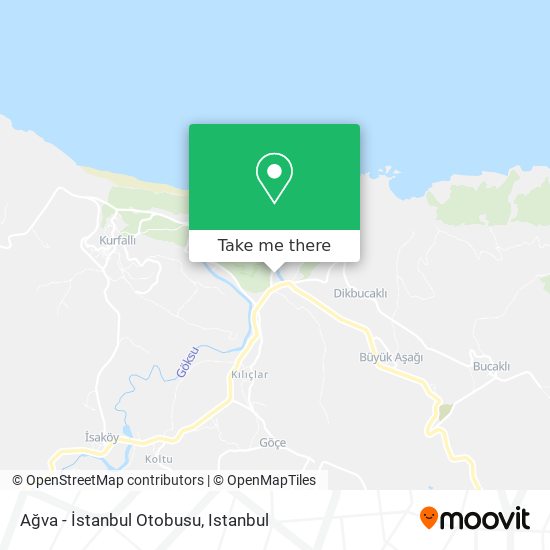Ağva - İstanbul Otobusu map