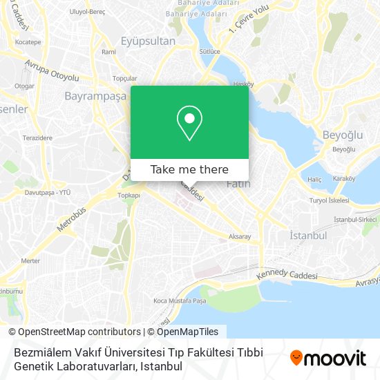 Bezmiâlem Vakıf Üniversitesi Tıp Fakültesi Tıbbi Genetik Laboratuvarları map