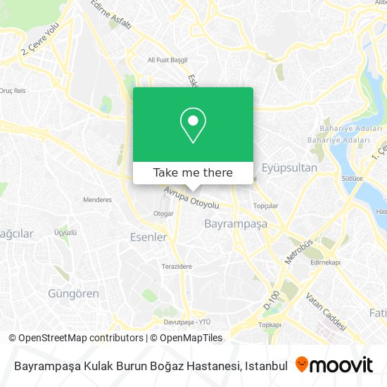 Bayrampaşa Kulak Burun Boğaz Hastanesi map