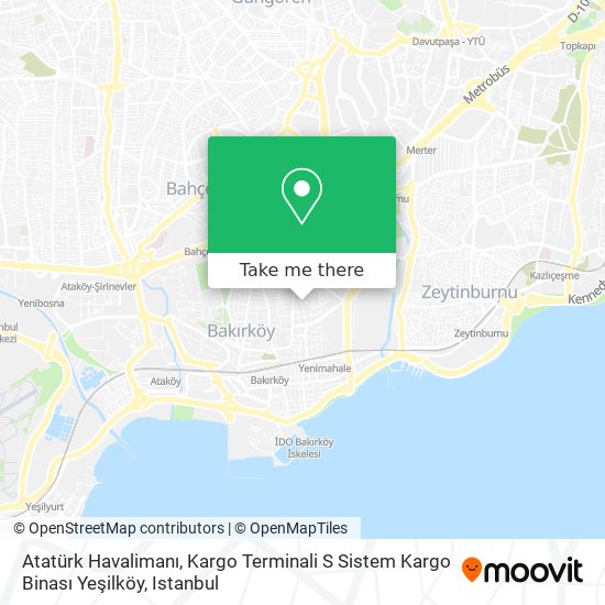 Atatürk Havalimanı, Kargo Terminali S Sistem Kargo Binası Yeşilköy map