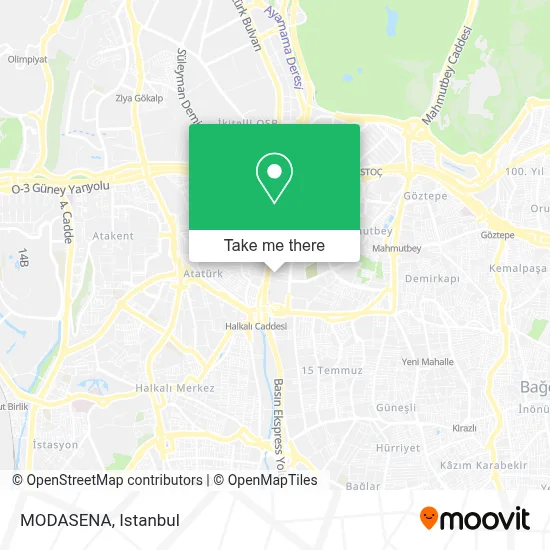 MODASENA map