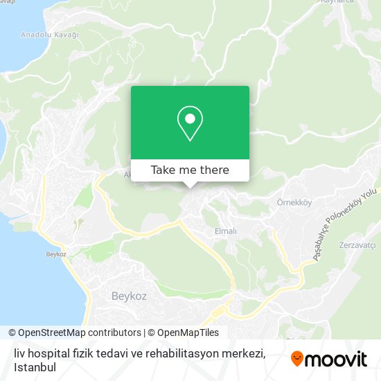 liv hospital fizik tedavi ve rehabilitasyon merkezi map