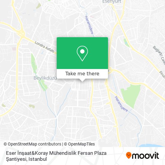 Eser İnşaat&Koray Mühendislik Fersan Plaza Şantiyesi map