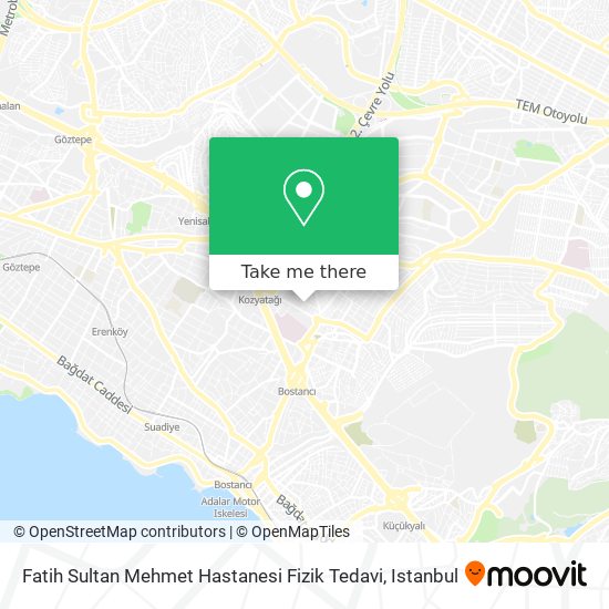 Fatih Sultan Mehmet Hastanesi Fizik Tedavi map