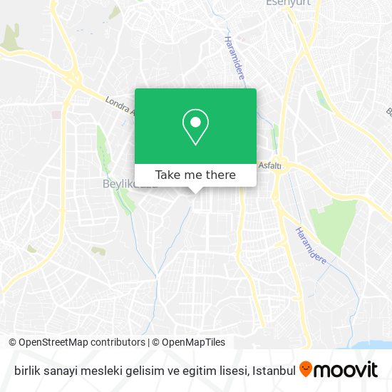 birlik sanayi mesleki gelisim ve egitim lisesi map
