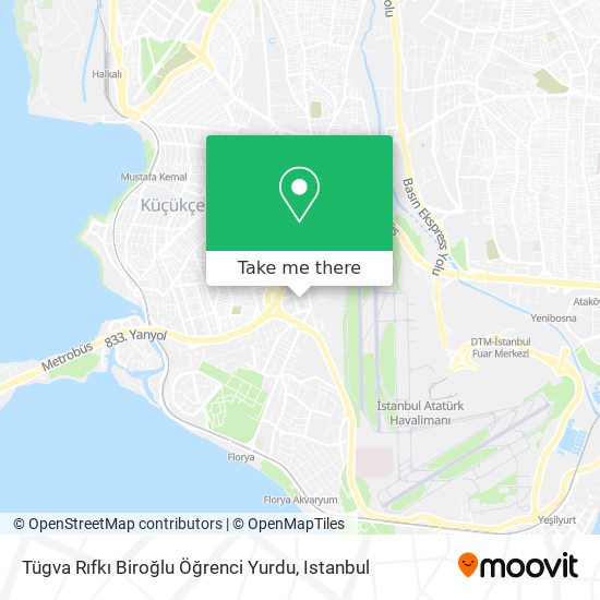 Tügva Rıfkı Biroğlu Öğrenci Yurdu map