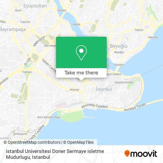 istanbul Universitesi Doner Sermaye isletme Mudurlugu map