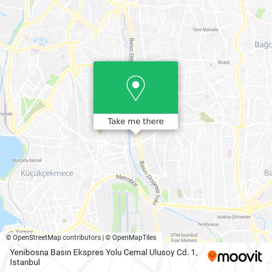 Yenibosna Basın Ekspres Yolu Cemal Ulusoy Cd. 1 map