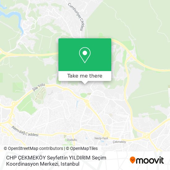 CHP ÇEKMEKÖY Seyfettin YILDIRIM Seçim Koordinasyon Merkezi map