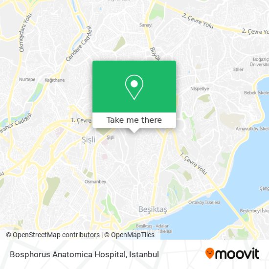 Bosphorus Anatomica Hospital map