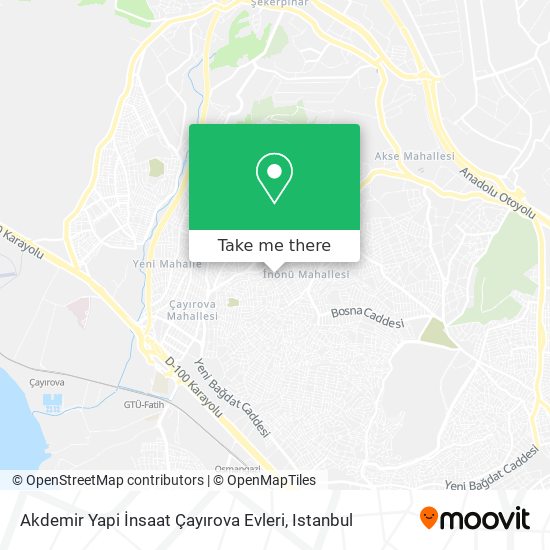 Akdemir Yapi İnsaat Çayırova Evleri map
