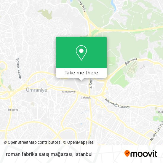 roman fabrika satış mağazası map