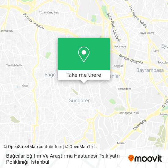 Bağcılar Eğitim Ve Araştırma Hastanesi Psikiyatri Polikliniği map