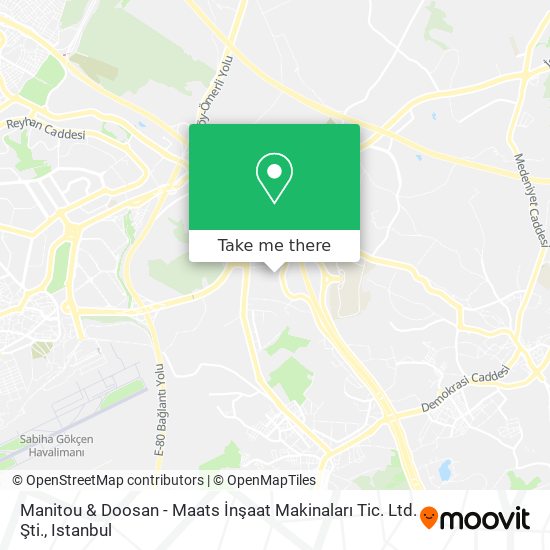 Manitou & Doosan - Maats İnşaat Makinaları Tic. Ltd. Şti. map