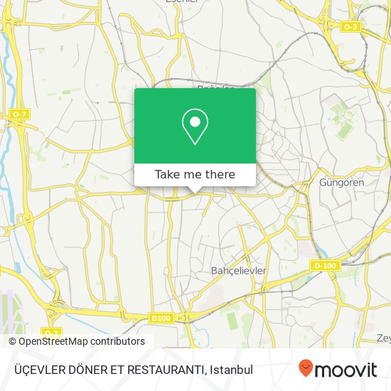 ÜÇEVLER DÖNER ET RESTAURANTI map