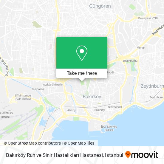 Bakırköy Ruh ve Sinir Hastalıkları Hastanesi map
