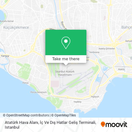 Atatürk Hava Alanı, İç Ve Dış Hatlar Geliş Terminali map