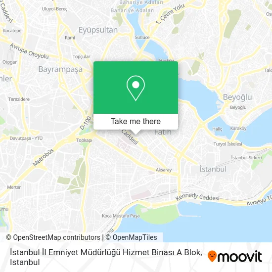 İstanbul İl Emniyet Müdürlüğü Hizmet Binası A Blok map