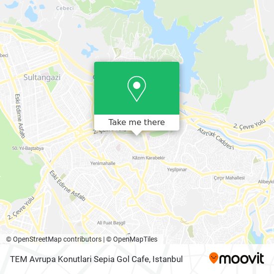 TEM Avrupa Konutlari Sepia Gol Cafe map