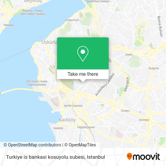 Turkiye is bankasi kosuyolu subesi map