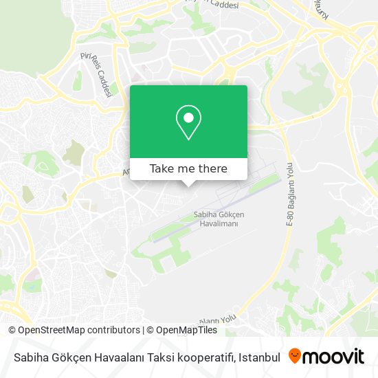 Sabiha Gökçen Havaalanı Taksi kooperatifi map
