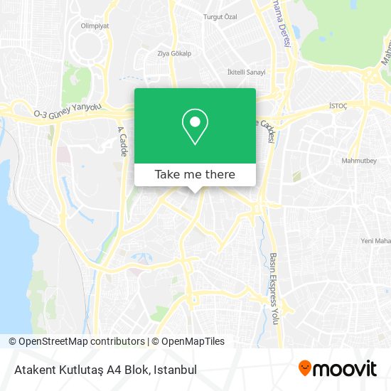 Atakent Kutlutaş A4 Blok map
