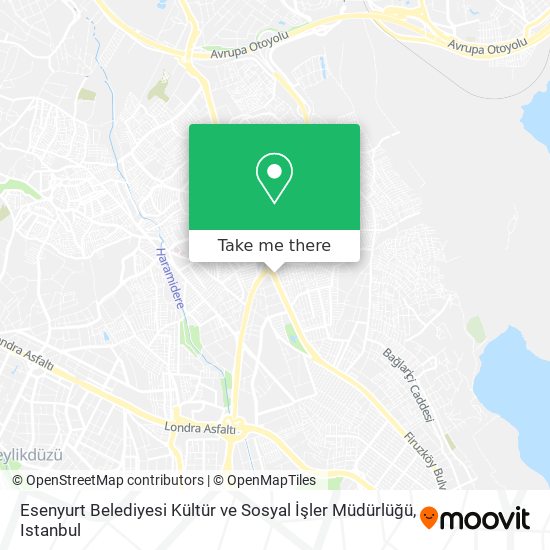 Esenyurt Belediyesi Kültür ve Sosyal İşler Müdürlüğü map