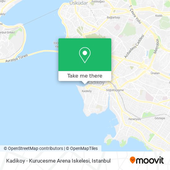 Kadikoy - Kurucesme Arena Iskelesi map