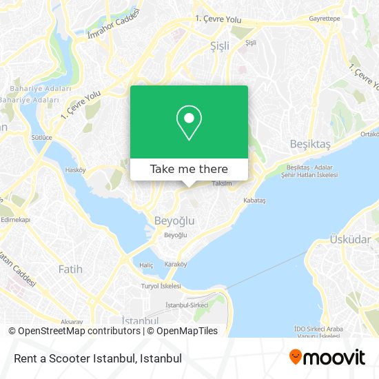 Rent a Scooter Istanbul map