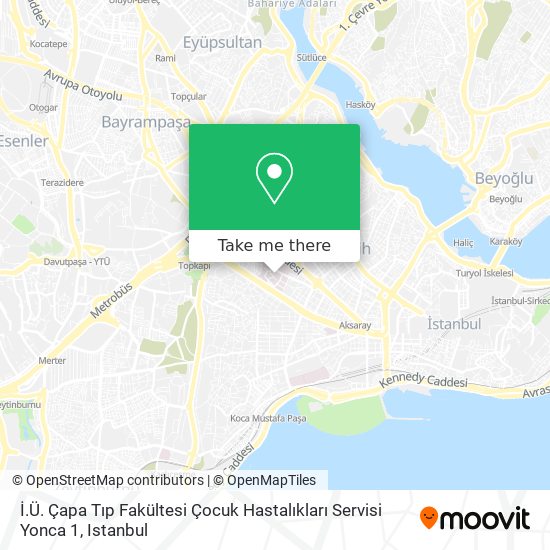 İ.Ü. Çapa Tıp Fakültesi Çocuk Hastalıkları Servisi Yonca 1 map