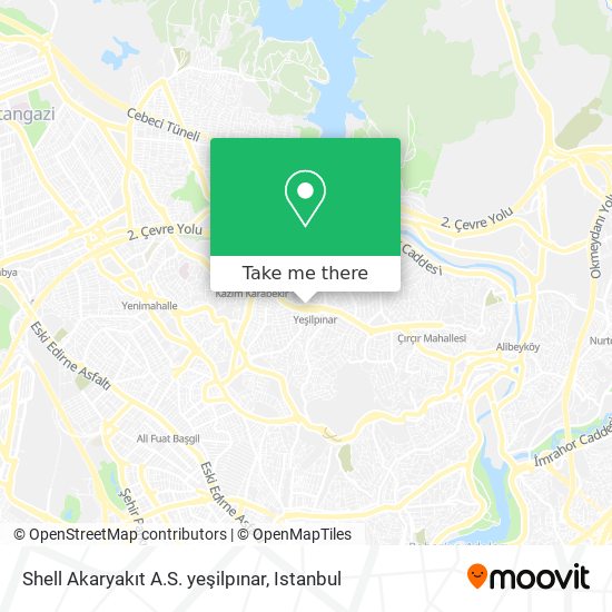 Shell Akaryakıt A.S. yeşilpınar map