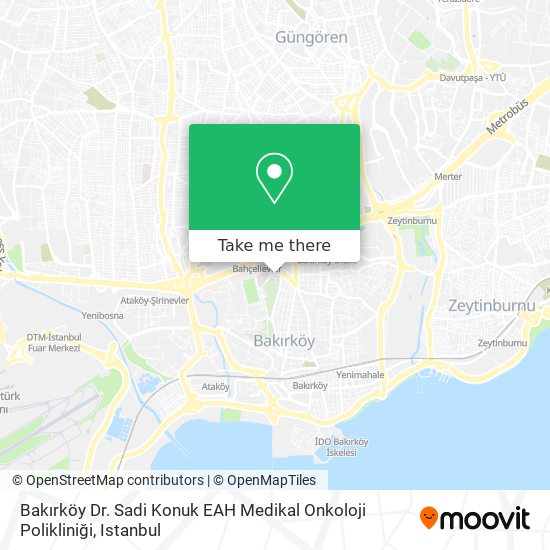Bakırköy Dr. Sadi Konuk EAH Medikal Onkoloji Polikliniği map