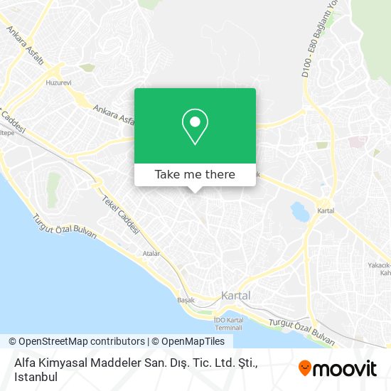 Alfa Kimyasal Maddeler San. Dış. Tic. Ltd. Şti. map