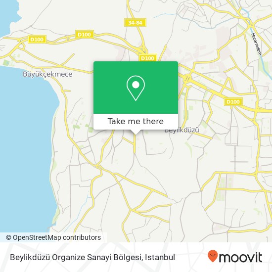 Beylikdüzü Organize Sanayi Bölgesi map