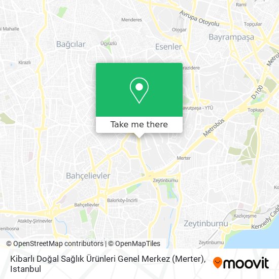 Kibarlı Doğal Sağlık Ürünleri Genel Merkez (Merter) map