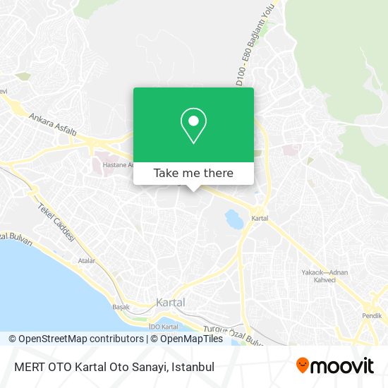 MERT OTO Kartal Oto Sanayi map