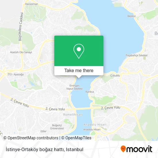 İstinye-Ortaköy boğaz hattı map