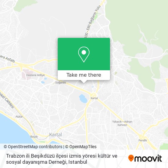 Trabzon ili Beşikdüzü ilçesi izmis yöresi kültür ve sosyal dayanışma Derneği map