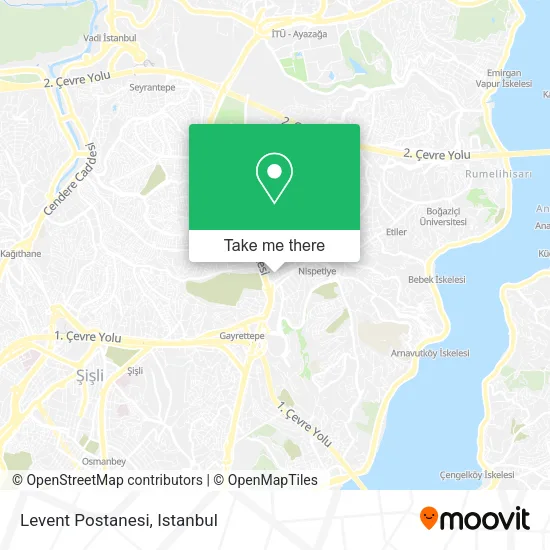 Levent Postanesi map