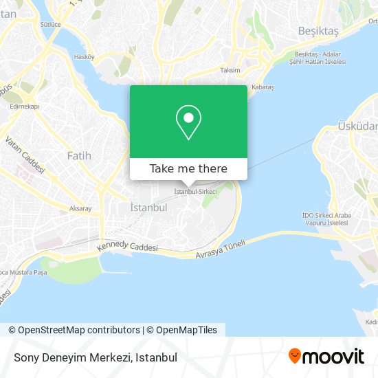 Sony Deneyim Merkezi map