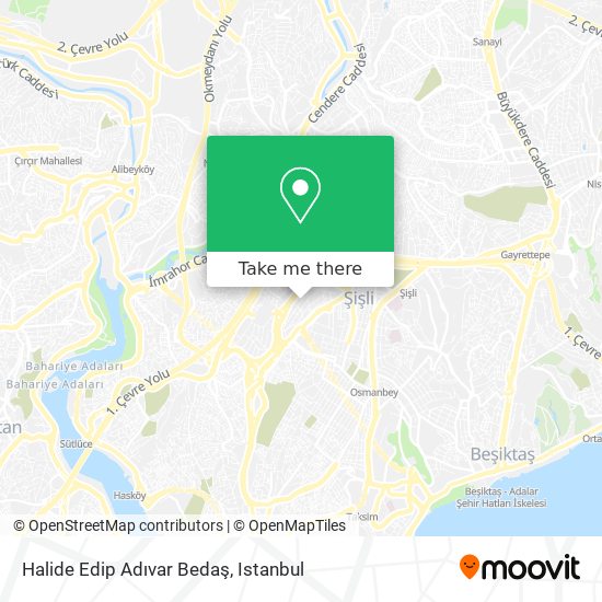 Halide Edip Adıvar Bedaş map