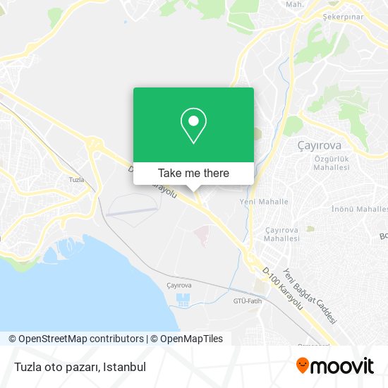 Tuzla oto pazarı map