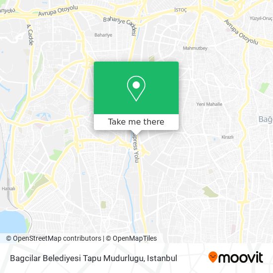 Bagcilar Belediyesi Tapu Mudurlugu map