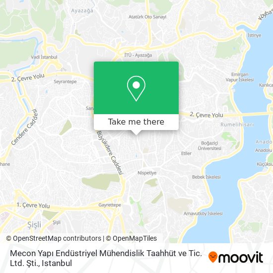 Mecon Yapı Endüstriyel Mühendislik Taahhüt ve Tic. Ltd. Şti. map