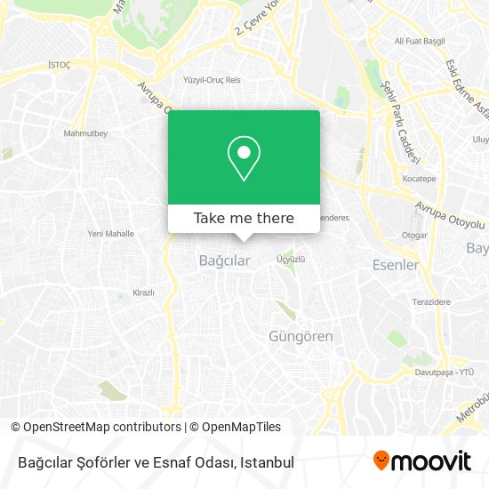 Bağcılar Şoförler ve Esnaf Odası map