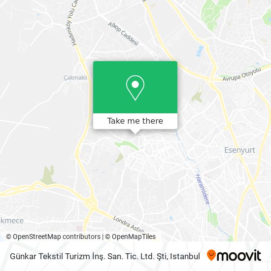 Günkar Tekstil Turizm İnş. San. Tic. Ltd. Şti map