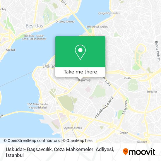 Uskudar- Başsavcılık, Ceza Mahkemeleri Adliyesi map