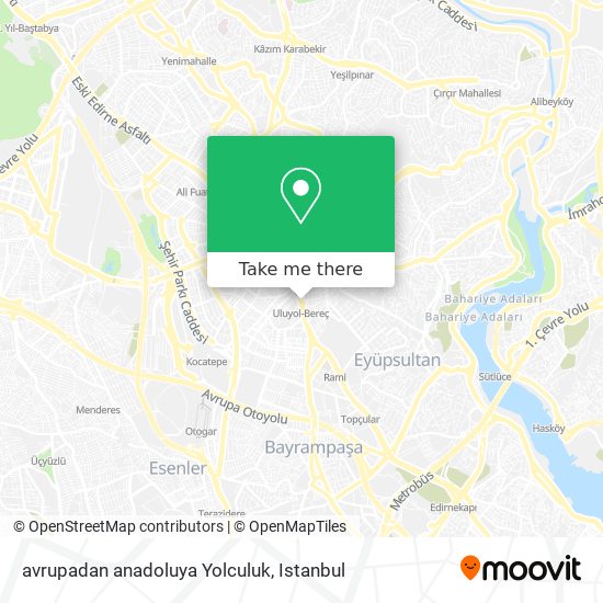 avrupadan anadoluya Yolculuk map