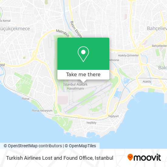 Turkish Airlines Lost and Found Office map