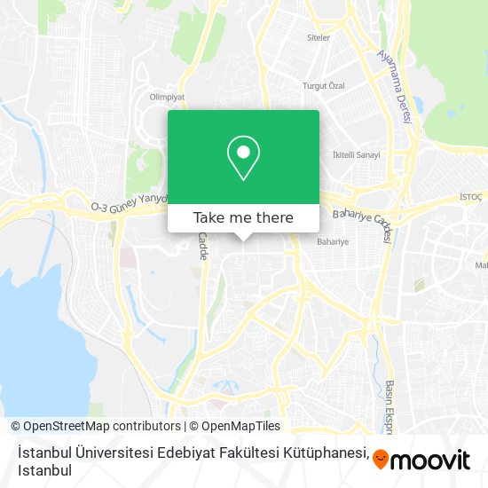 İstanbul Üniversitesi Edebiyat Fakültesi Kütüphanesi map